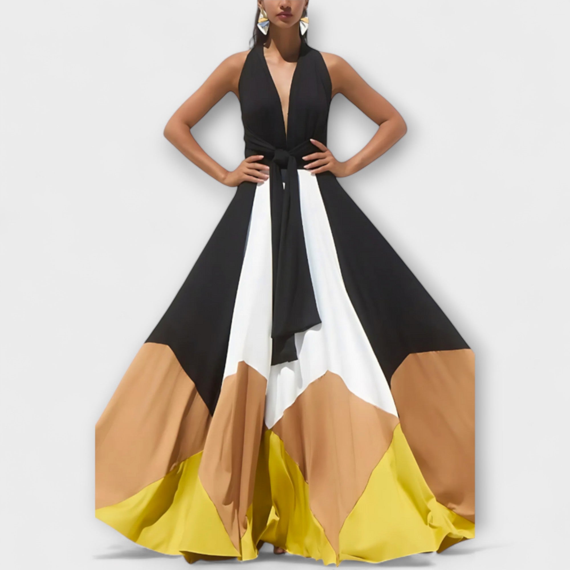 Nava - Vestido Longo com Costas Abertas