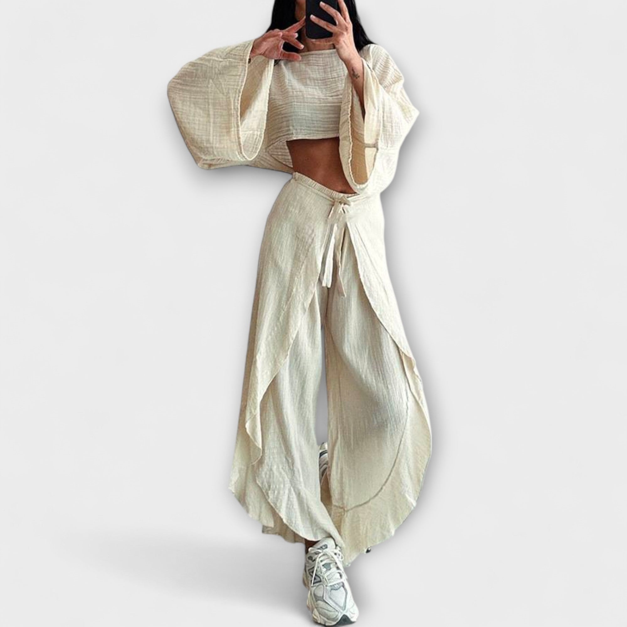 Joanna - Tvådelat set utan svans gjort av bomull och linne