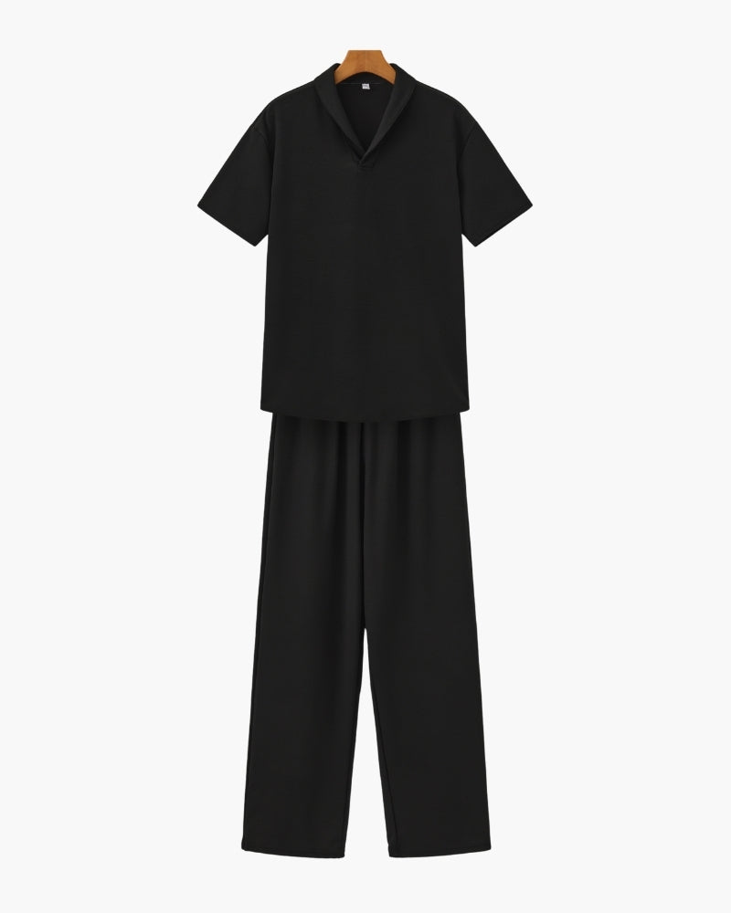 Katoenen Polo & Pantalon Set