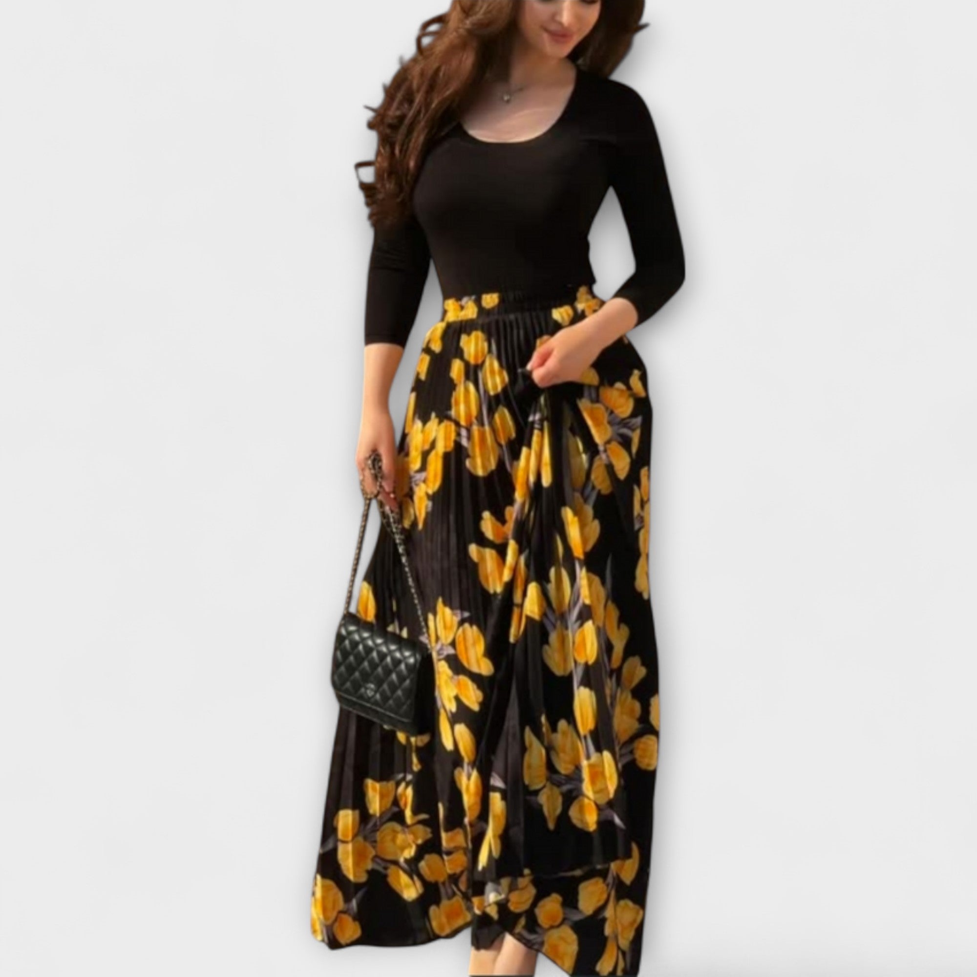 비올렛 - 플리츠 스커트와 탑 앙상블