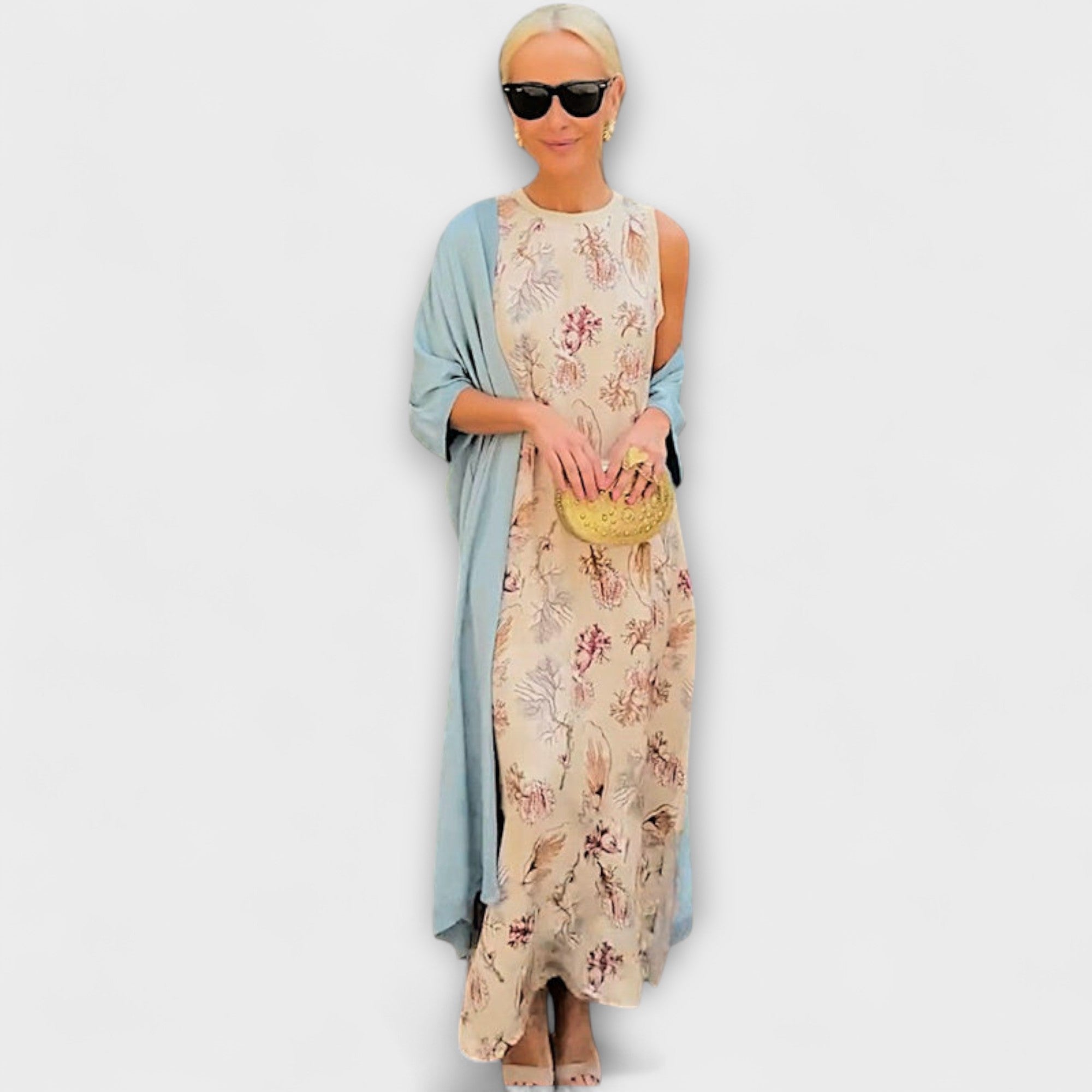 Elveria – Maxi-jurk met bijpassend vest