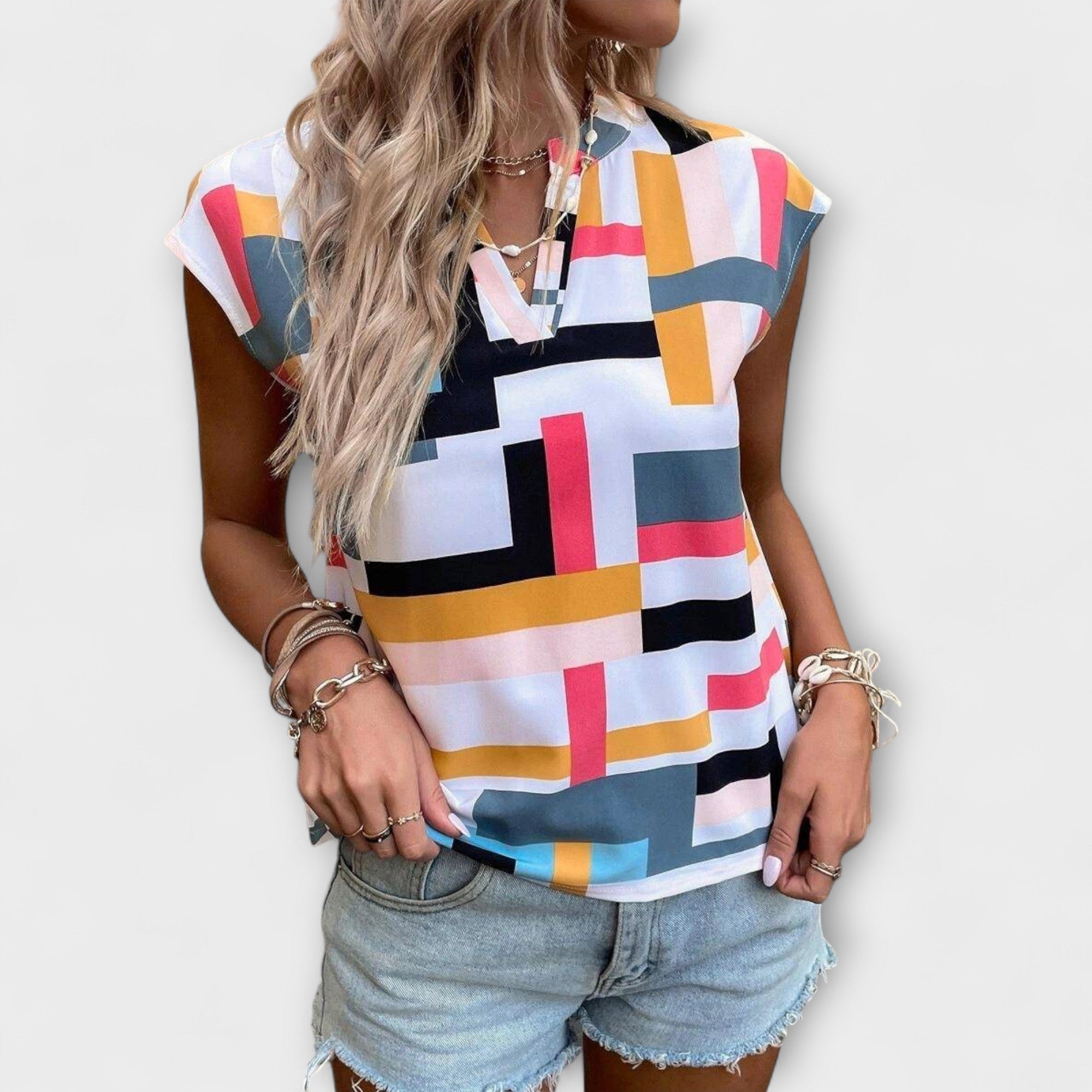 Chloe - Blouse met korte mouwen