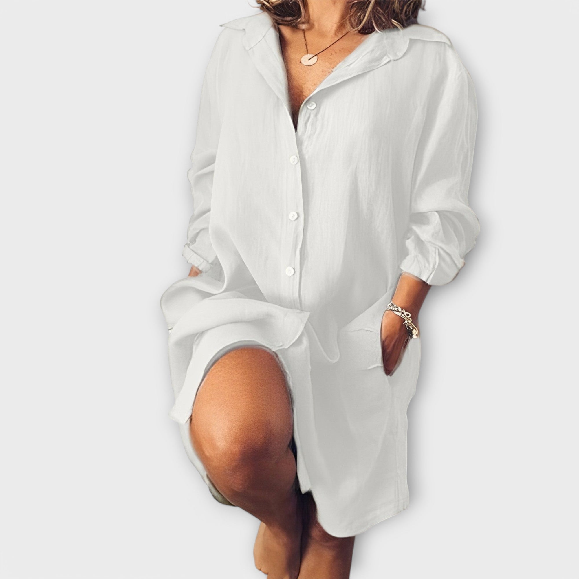 일상복용 캐주얼 린넨 블라우스