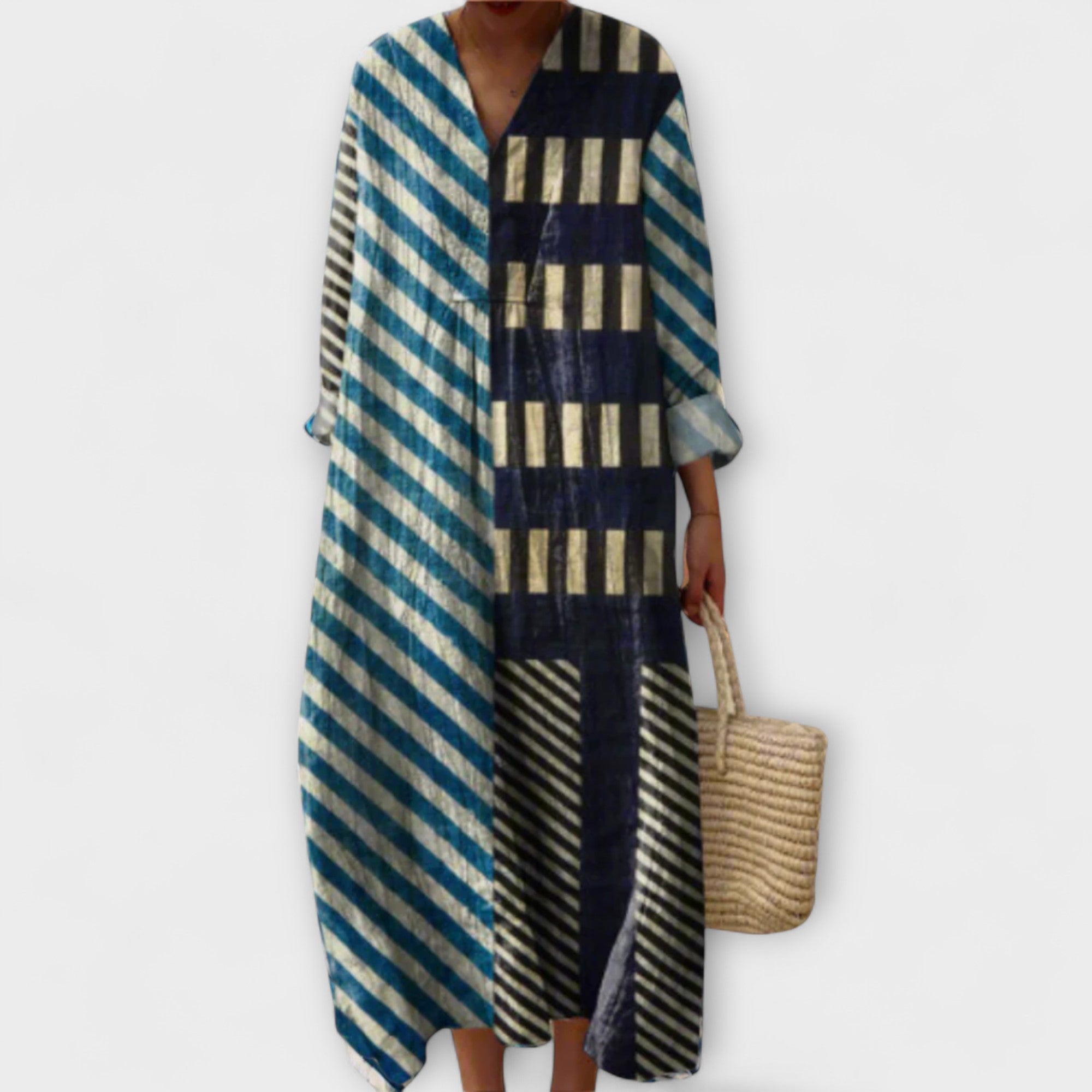 Elissa - Stijlvolle Geometrische Jurk