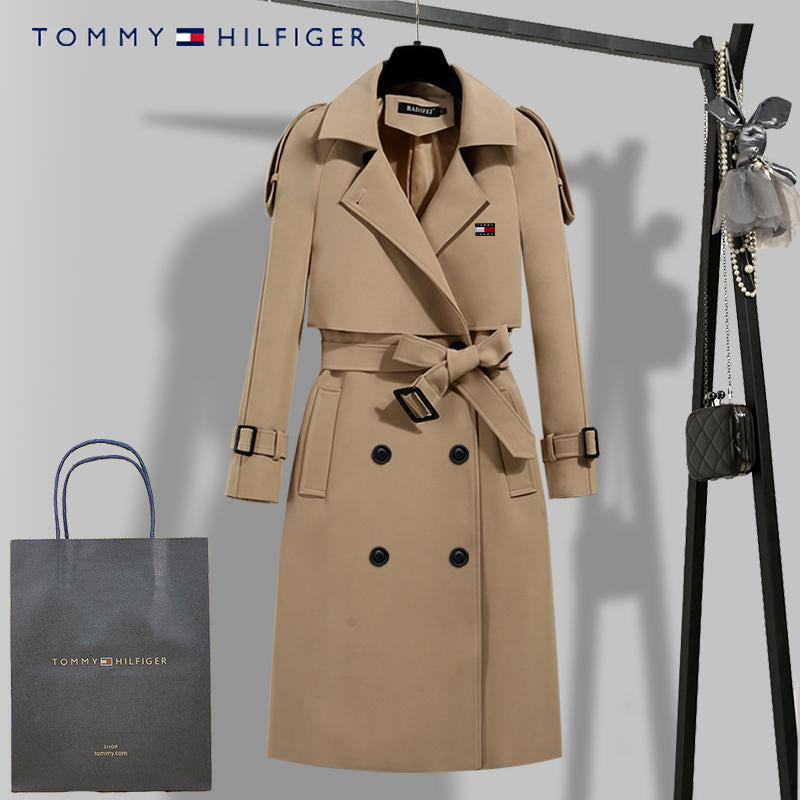 Długi casualowy płaszcz