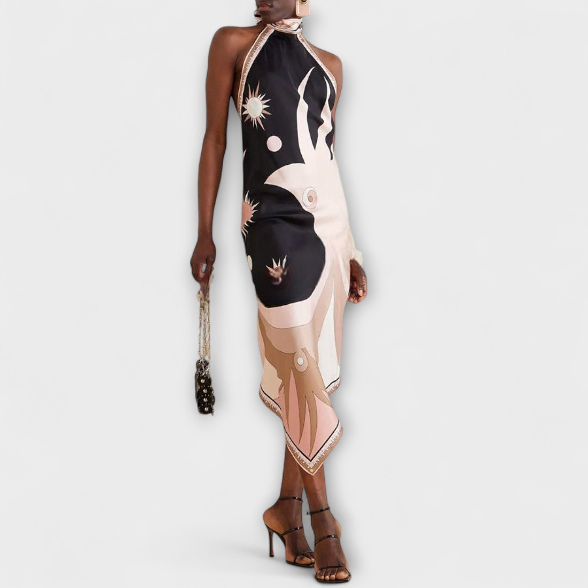 Ivy - Unik Satinlinneklänning