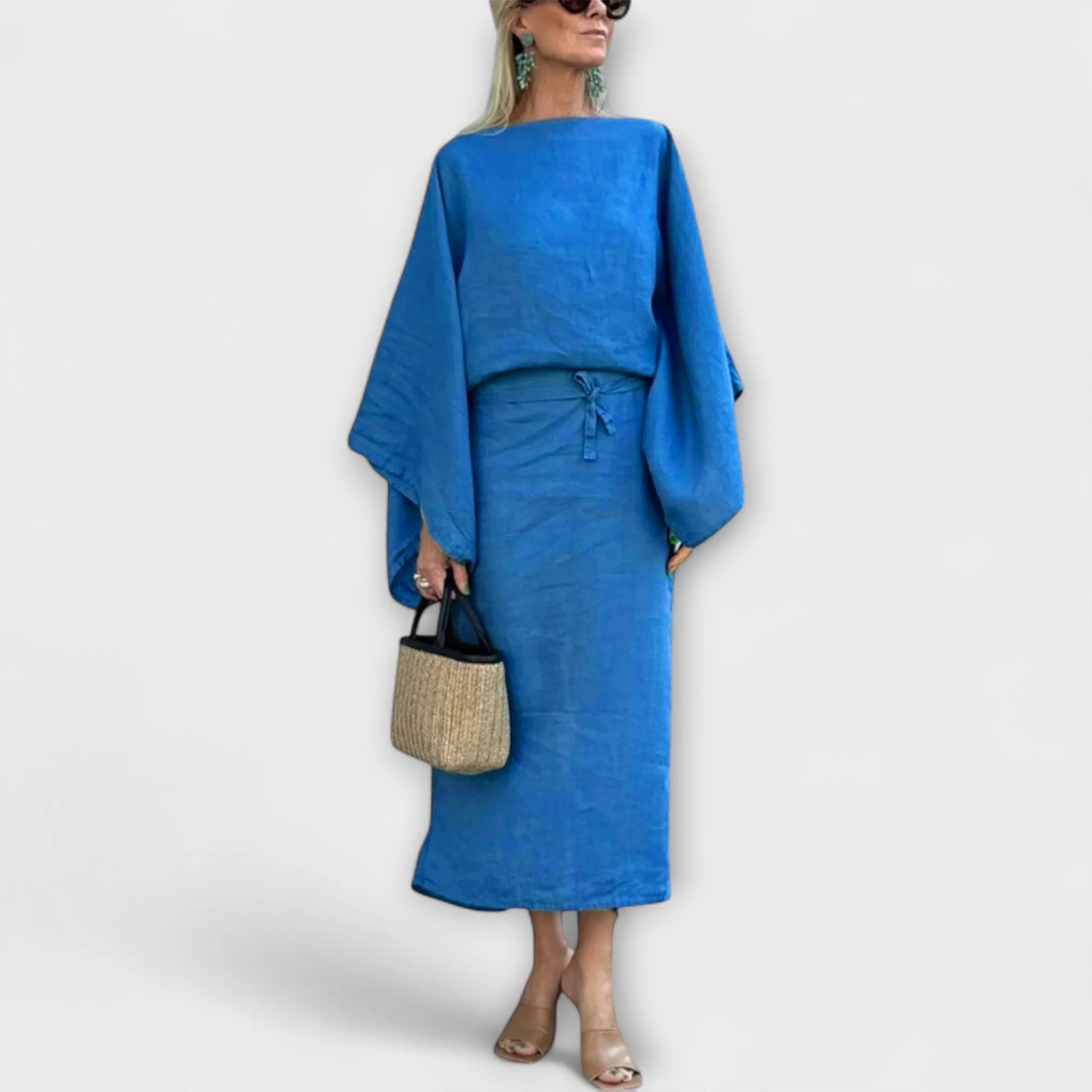 Dana - Kimono Jurk Gemaakt van Linnen en Katoen