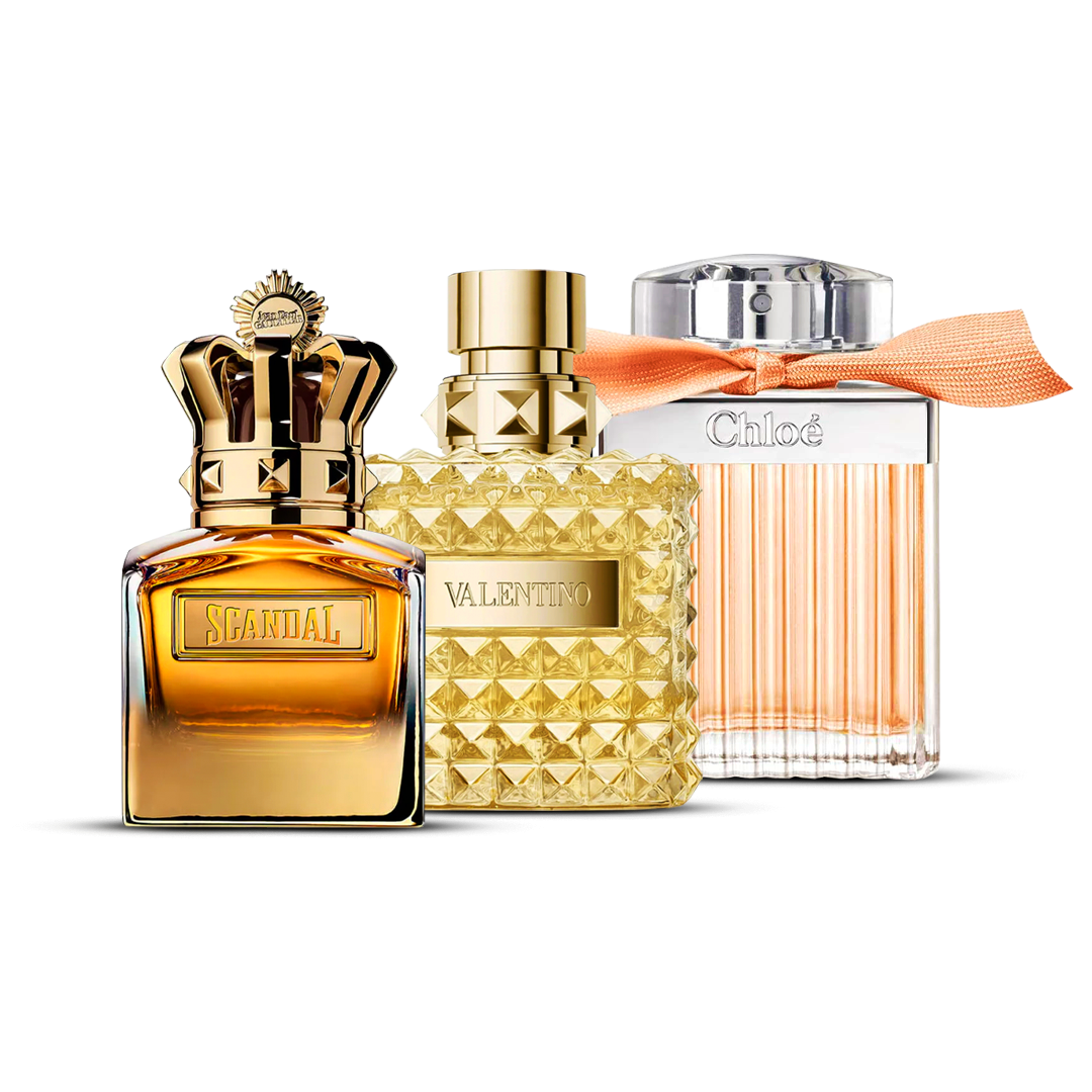 Combinatie van 3 damesparfums – Scandal, Valentino Donna en Chloé [100 ml elk]