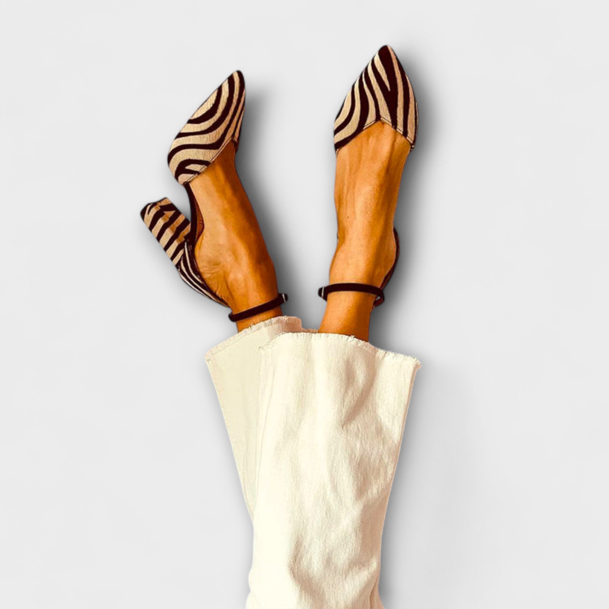 Zebrina – Statement hæler med zebramønster