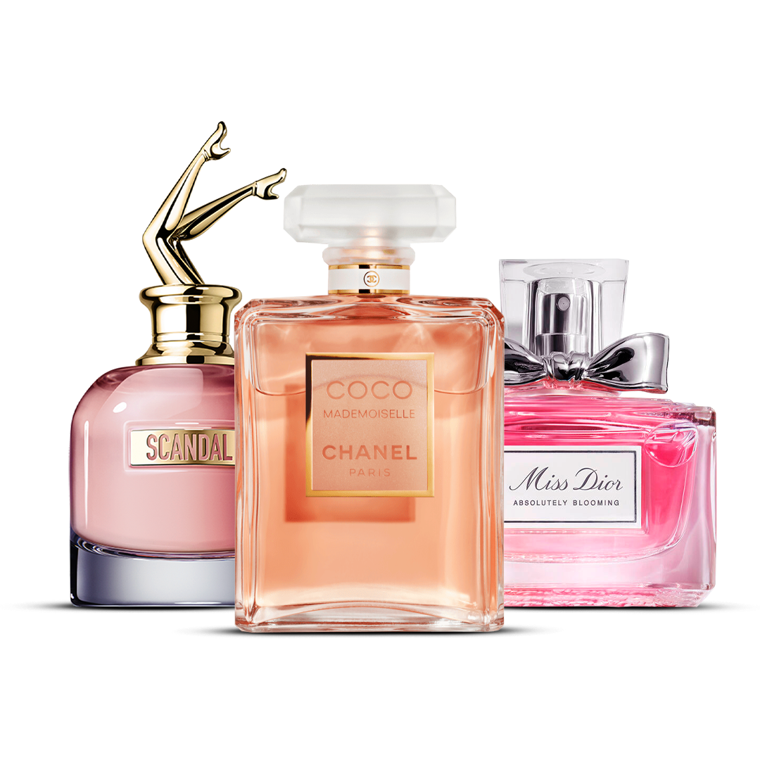 Combinatie van 3 damesparfums – Scandal, Coco Mademoiselle en Miss Dior [100 ml elk]