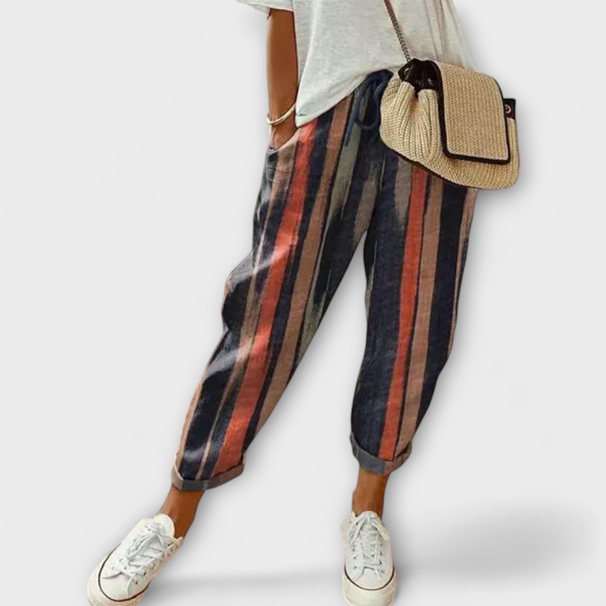 Burga - Pantalon confortable en coton et lin