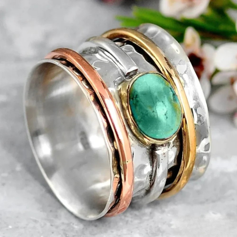 Anel Vintage de Ouro e Prata