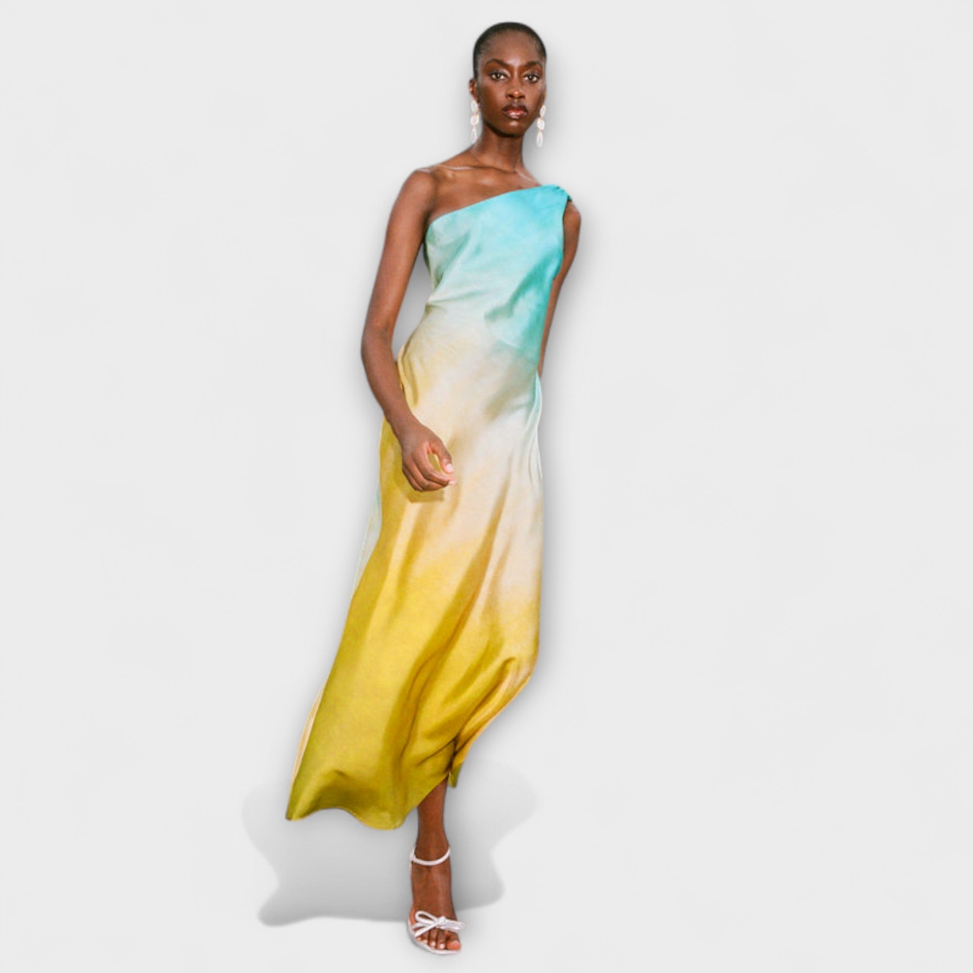 Arabella - One-Shoulder Midi Kjole