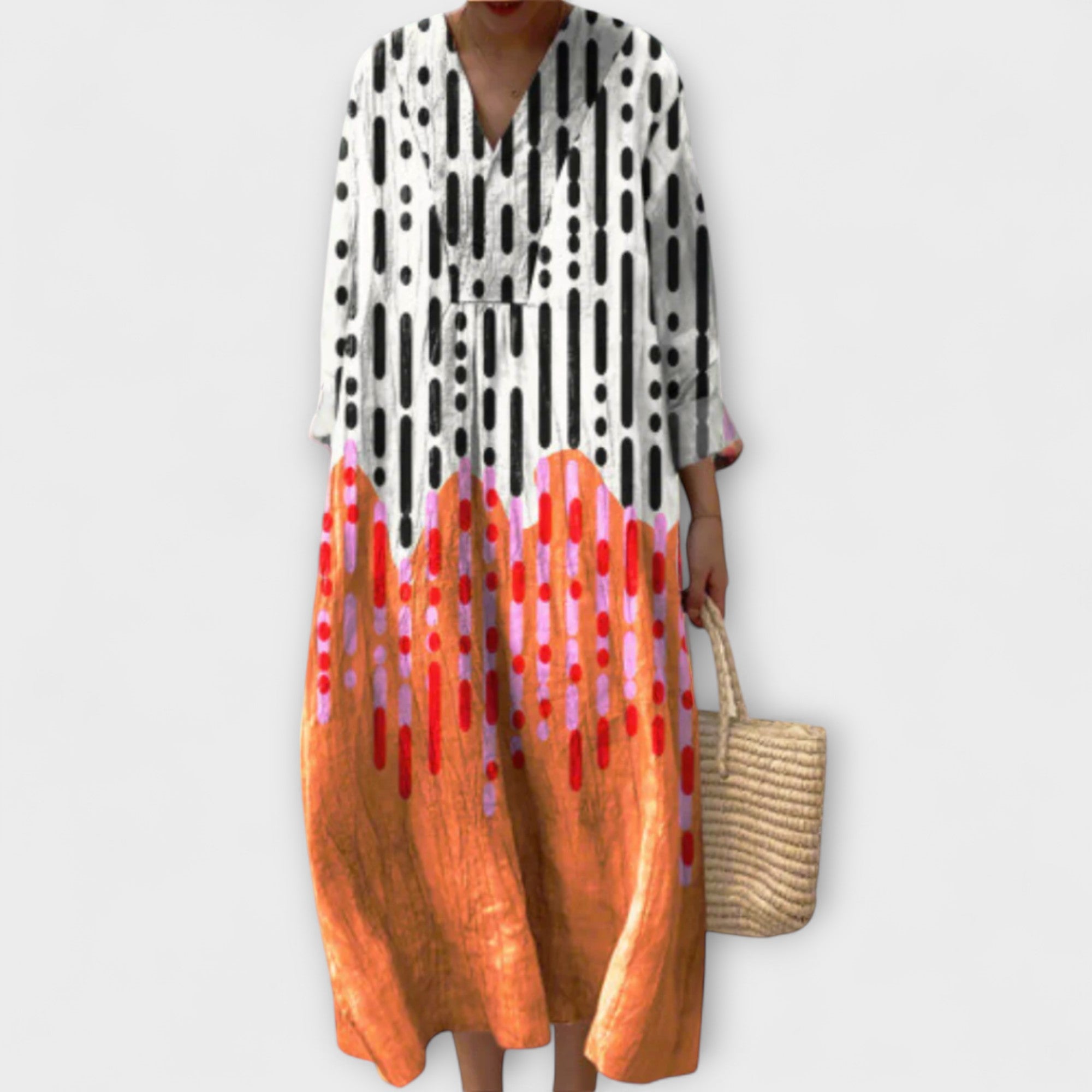 Alden - Stylowa geometryczna sukienka