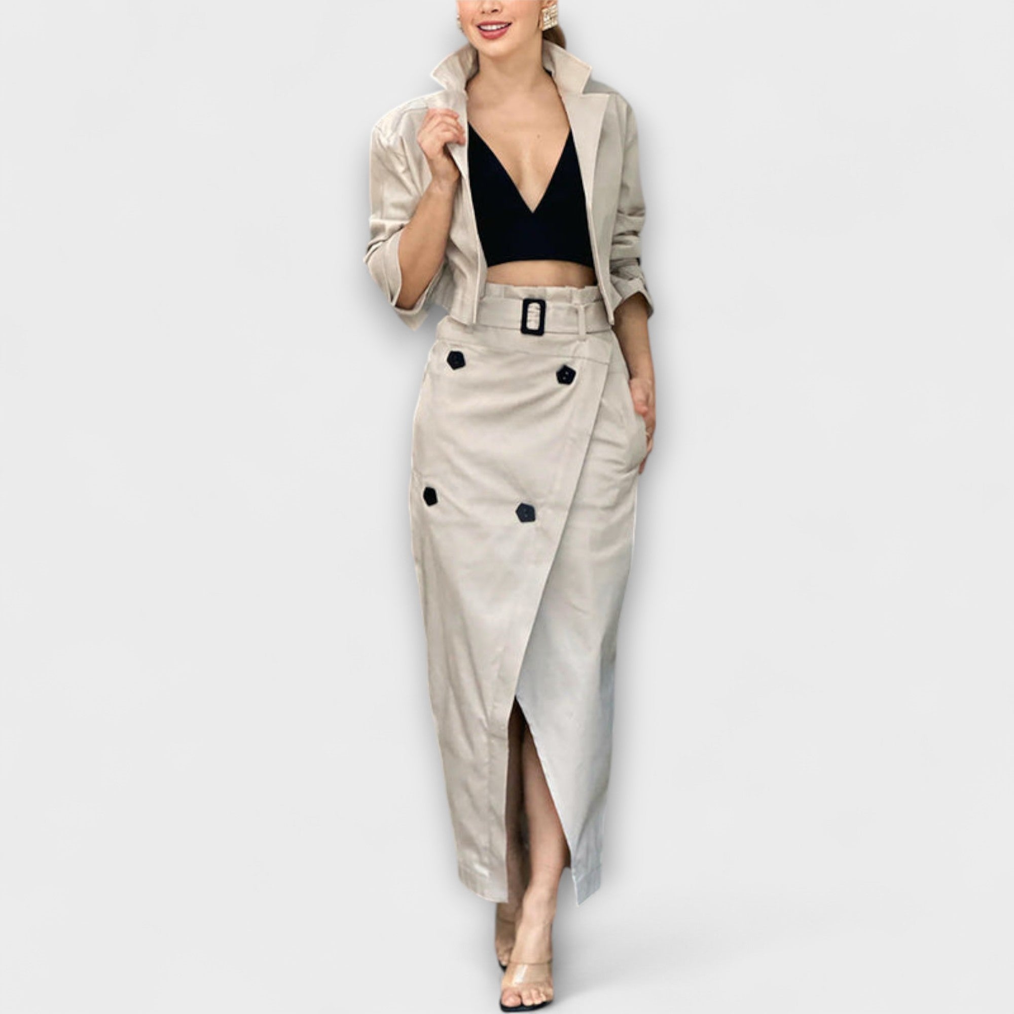 Lyra - Elegant midikjoljacka med fickor