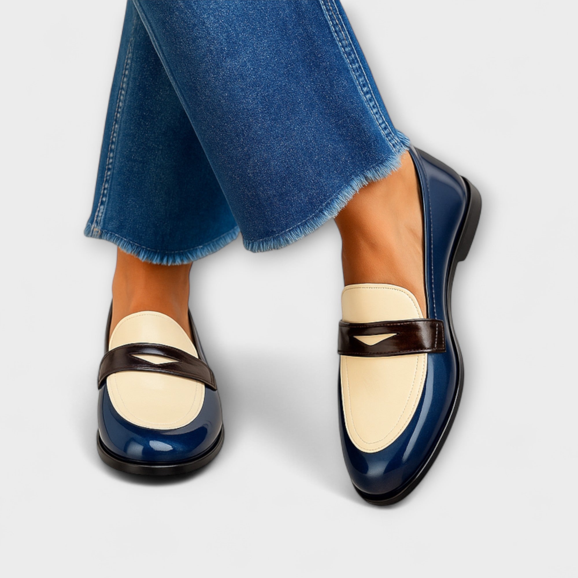 Claudia - Contrasterende Loafers